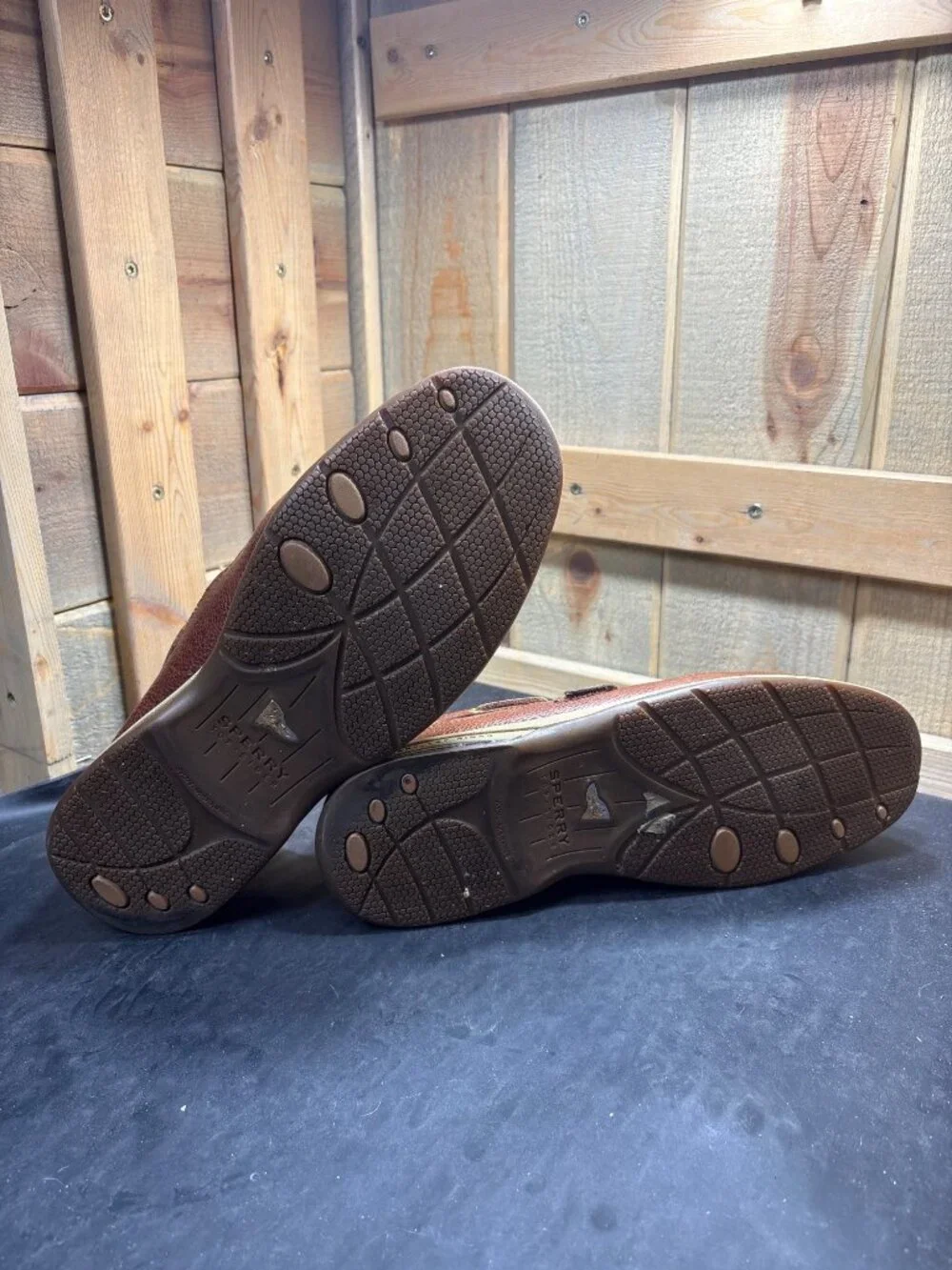 Sperry Top-Sider 0579078 Brown Woven Leather Loafer Sandals Mens Size US 11